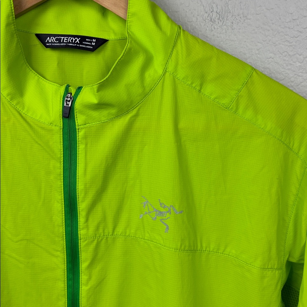 Arc'teryx Incendo Jacket Neon Green Windbreaker Airshell Windshell Coat M - Picture 4 of 10